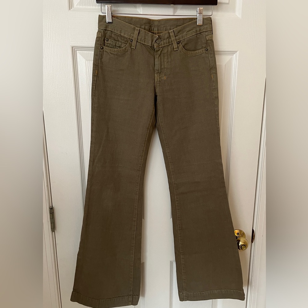 7 For All Mankind, Low rise flare wide leg jeans 25